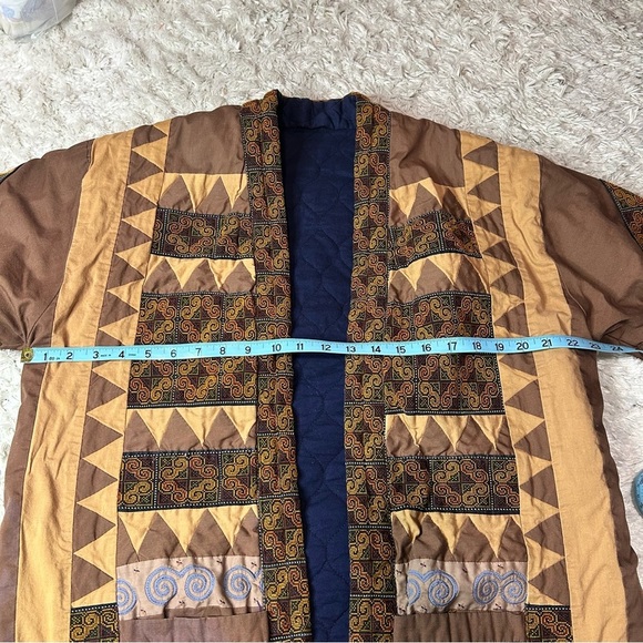 Handmade 1970 Old Fabric, vintage cloth, old kantha style jacket - Picture 7 of 13